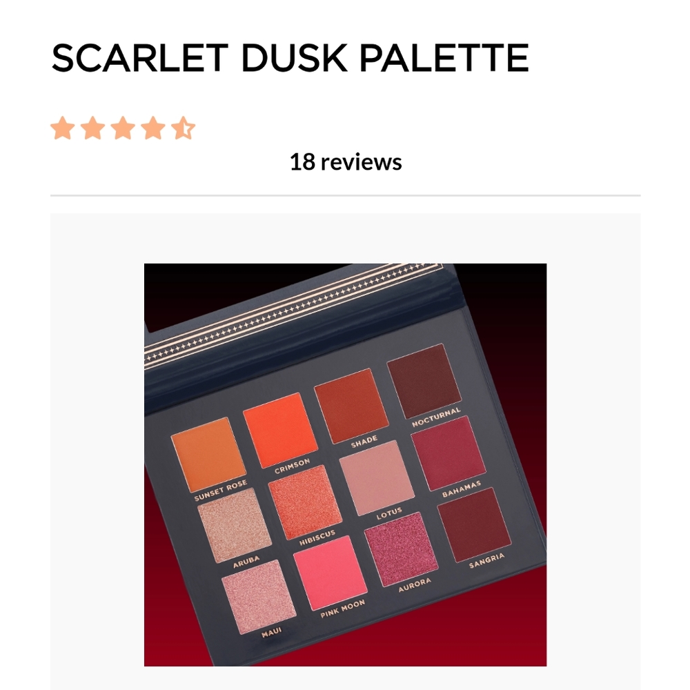 Ace Beaute Scarlet Dusk Palette